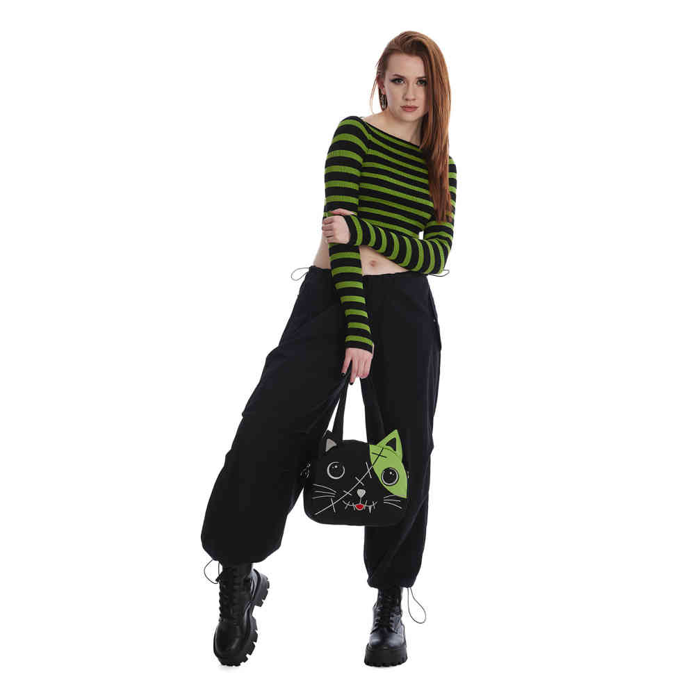 Banned - Frances Striped Jumper - Green/Black